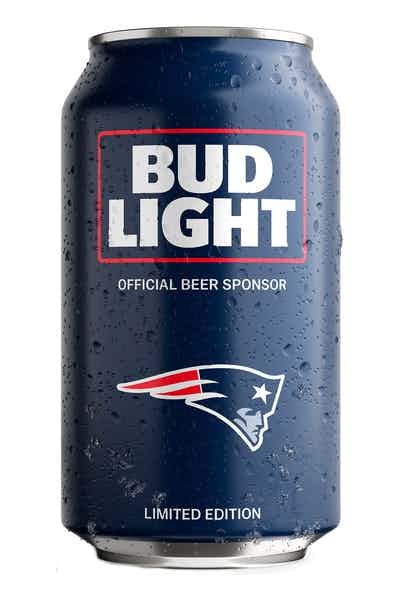 Bud Light New England Patriots NFL Team Can