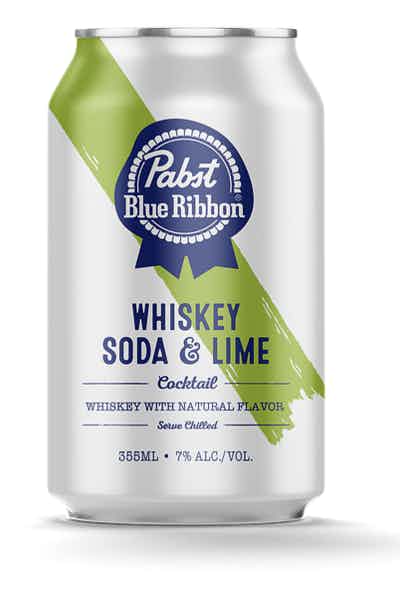 Pabst Blue Ribbon Whiskey Soda & Lime Cocktail