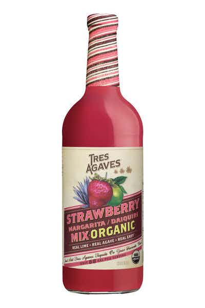 Tres Agaves Organic Strawberry Daiquiri and Margarita Mix, 1 Liter Bottle