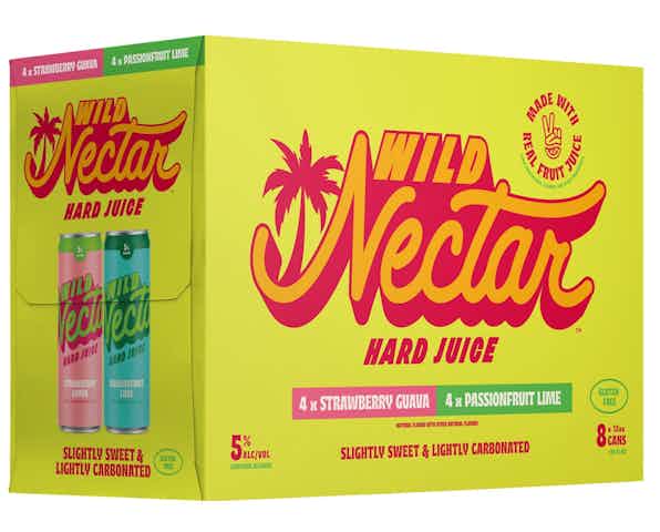 Wild Nectar Hard Juice Variety Pack, Passionfruit Lime and Strawberry Guava